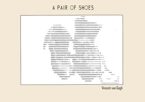 A pair of shoes  (1886) – Vincent van Gogh (Ascii art)