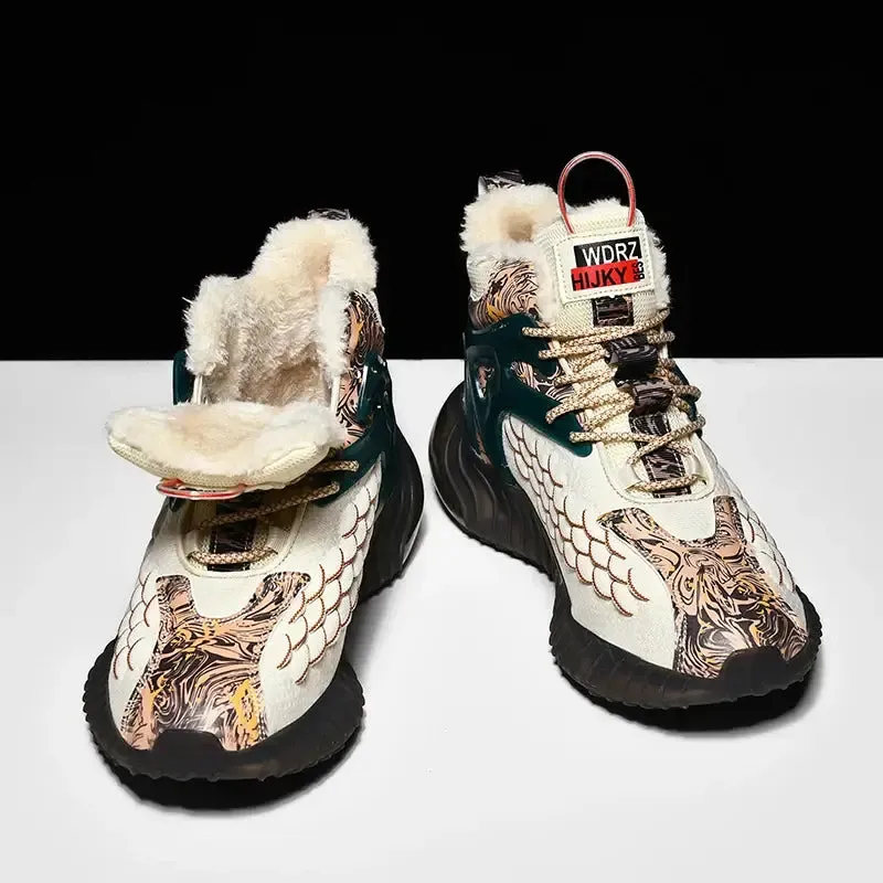 Aesthetic Leopard Chunky Waterproof Plush Sneakers