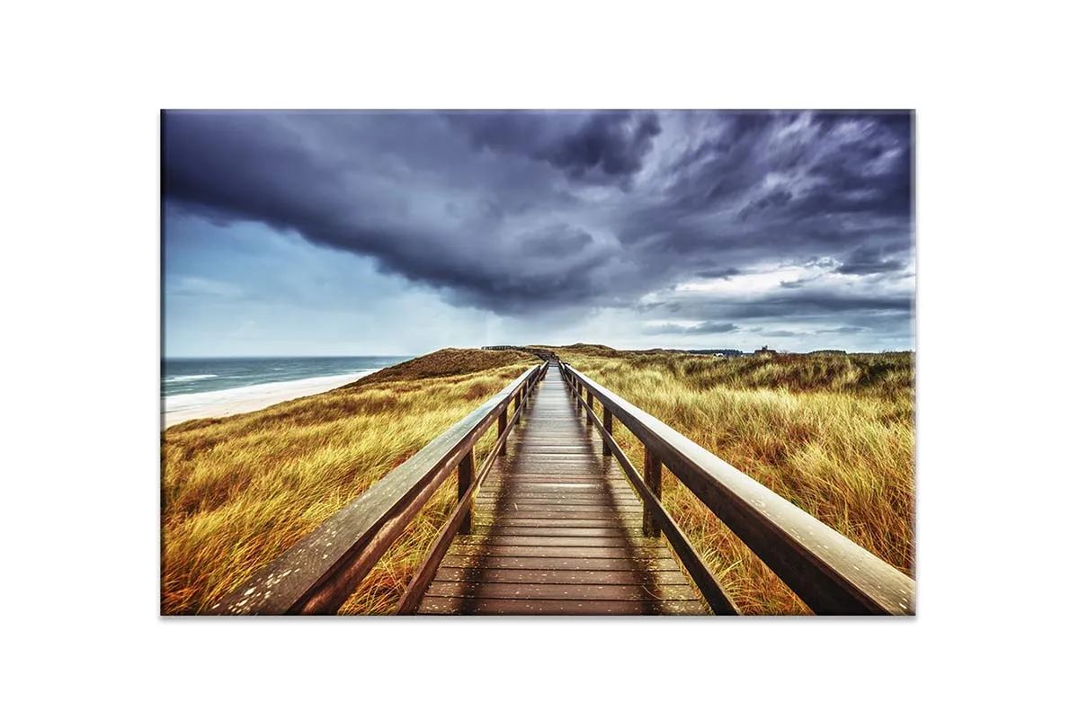 Beach Grass Boardwalk | Canvas Wall Art Print