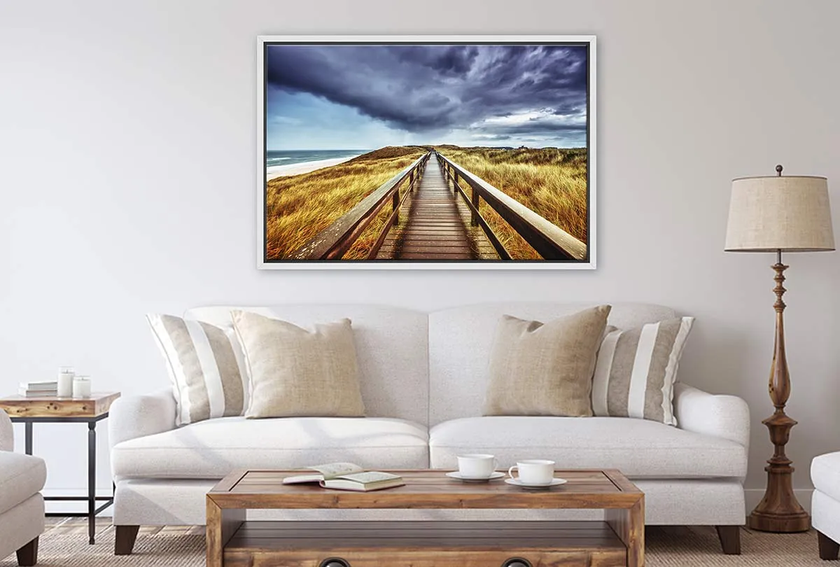 Beach Grass Boardwalk | Canvas Wall Art Print