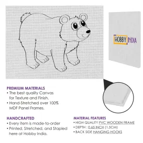 Bear DIY Canvas Base for Painting