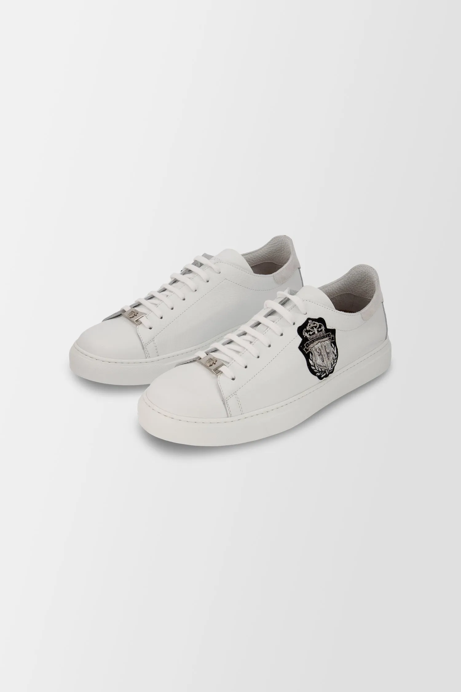 Billionaire Black Crest White Sneakers