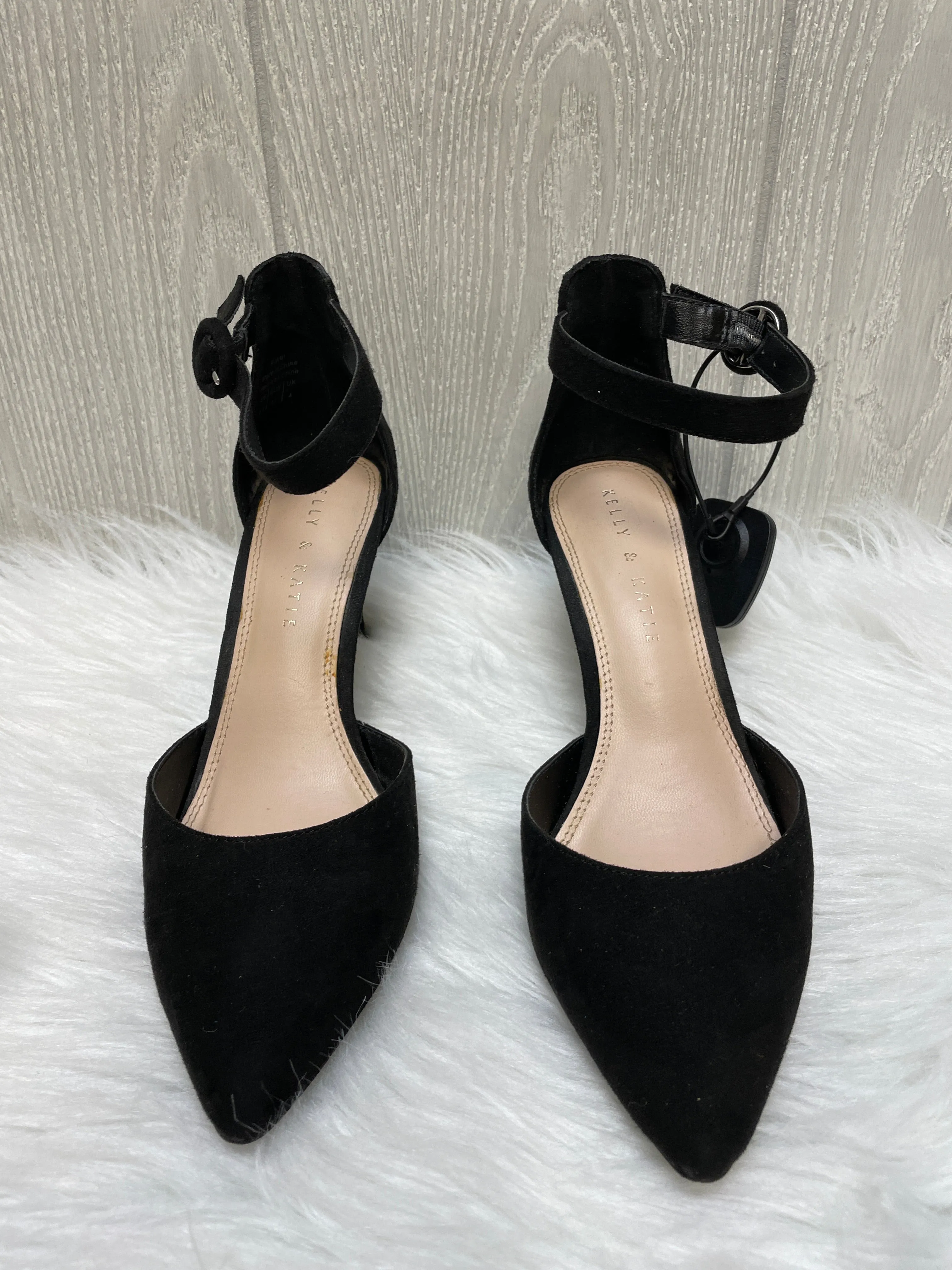 Black Shoes Heels Kitten Kelly And Katie, Size 6.5