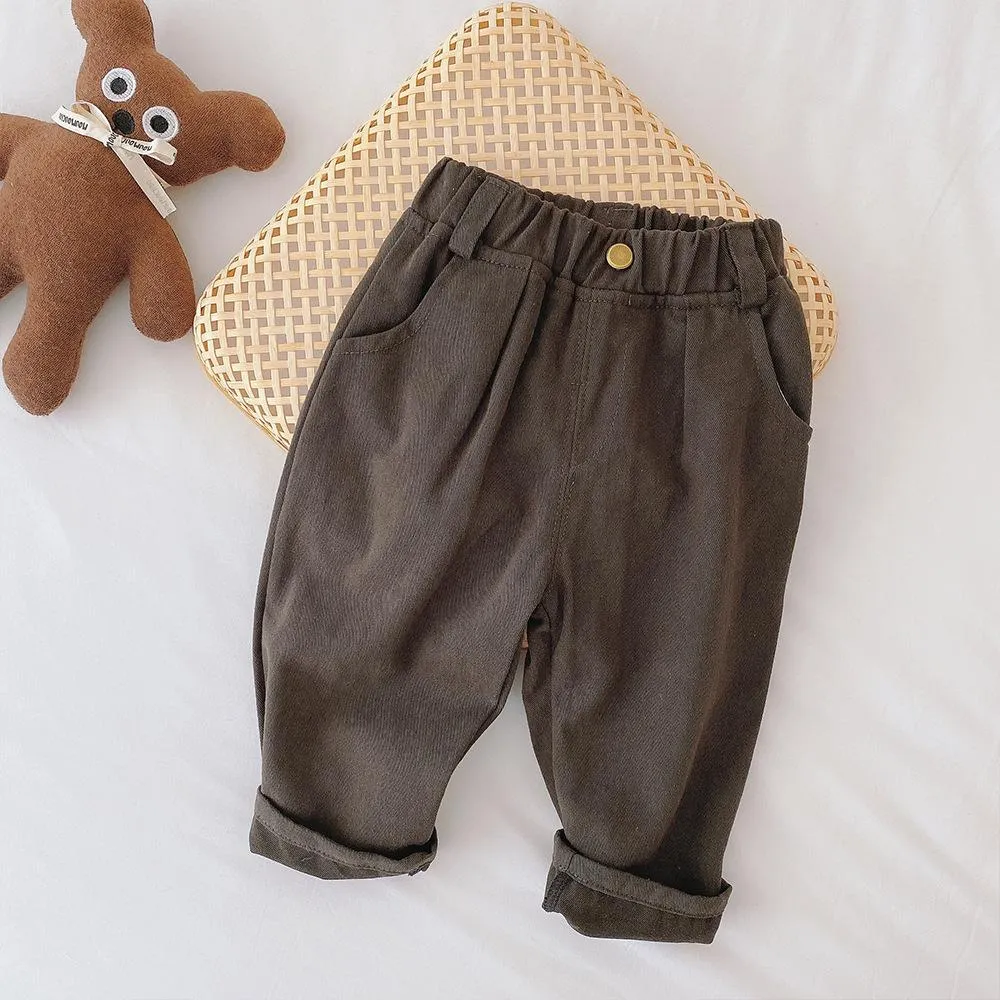 Boys Casual Pants Solid Color Trousers Boy Clothes Wholesale