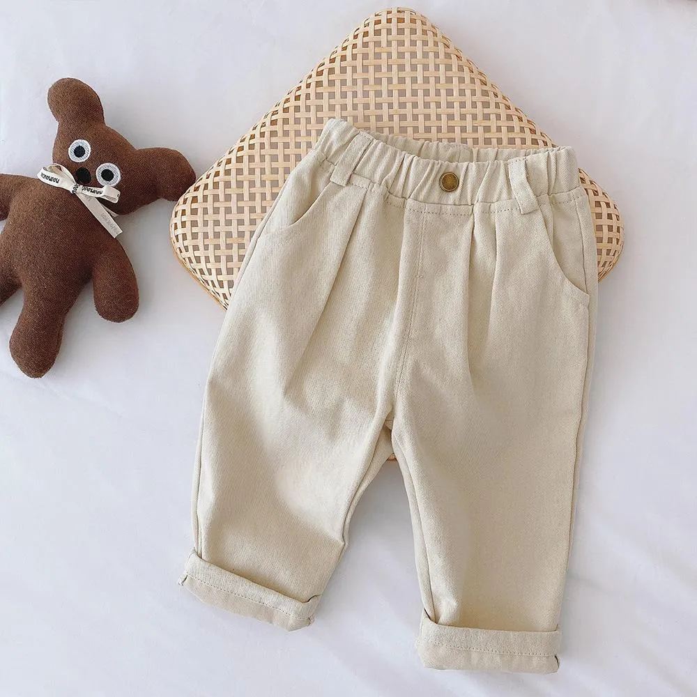 Boys Casual Pants Solid Color Trousers Boy Clothes Wholesale