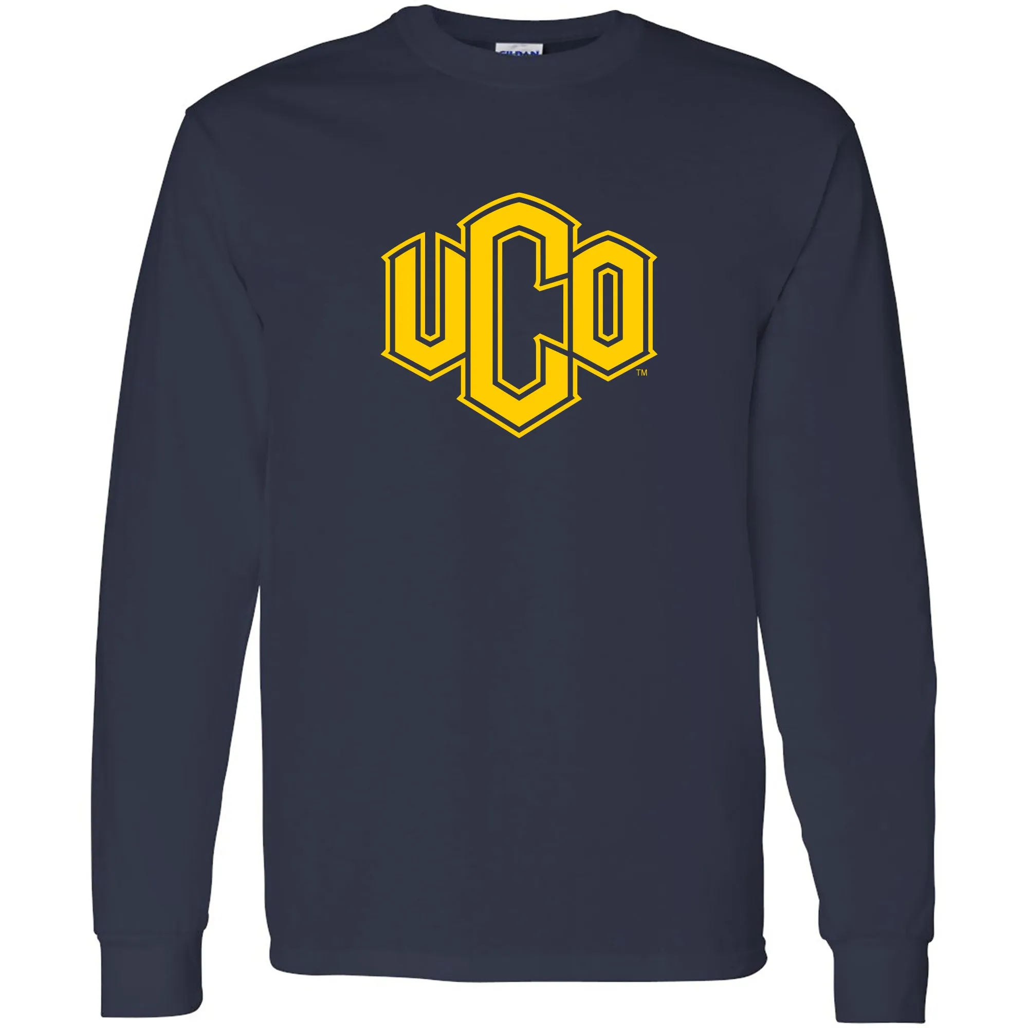 Central Oklahoma University Bronchos Primary Logo Long Sleeve T-Shirt - Navy