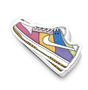 Dunk Low "Sail Multicolor" Sneaker Sticker