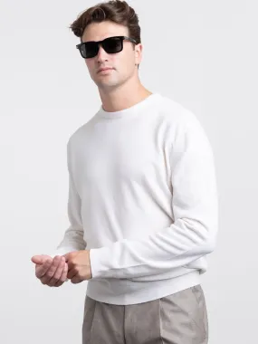 Ecru White Oasi Cashmere Crewneck