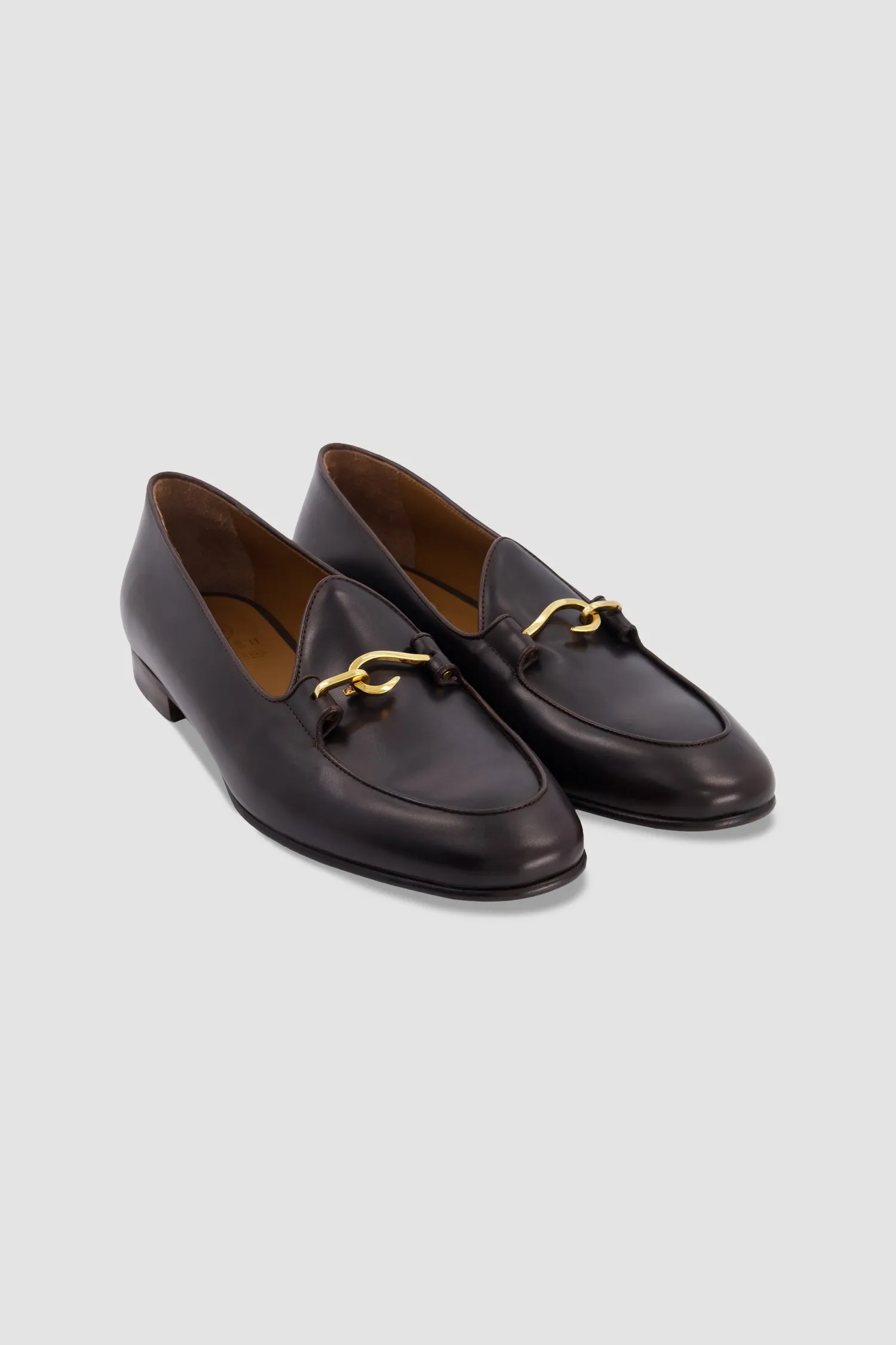 Edhen Milano Comporta Lock Brown Leather Loafers