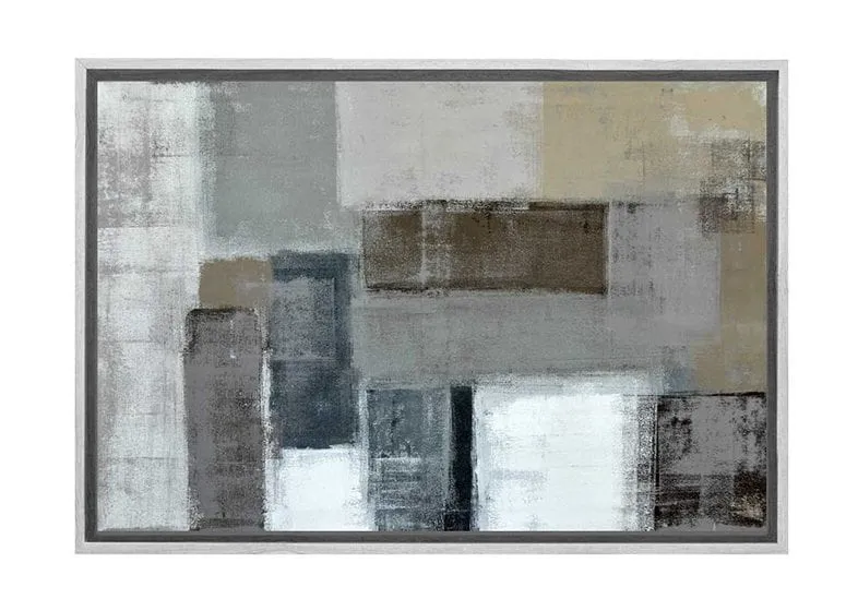 Grey and Brown Abstract | Canvas Wall Art Print