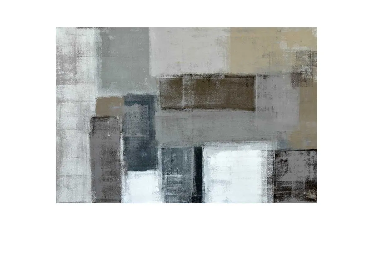 Grey and Brown Abstract | Canvas Wall Art Print