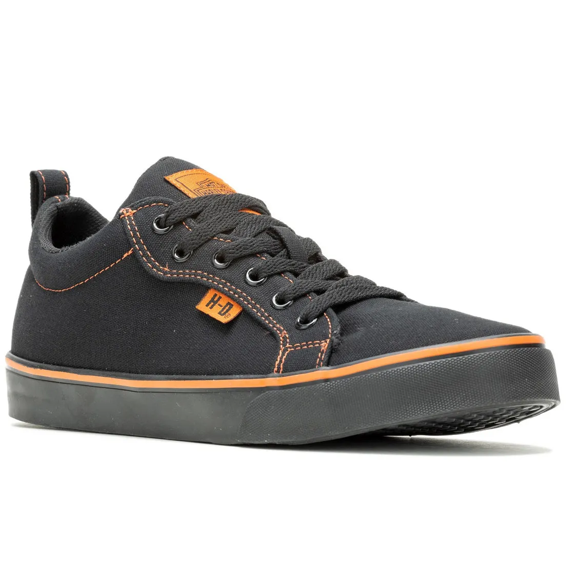 Harley-Davidson Men's Torland Vintage Style Sneaker, Black/Orange D93897