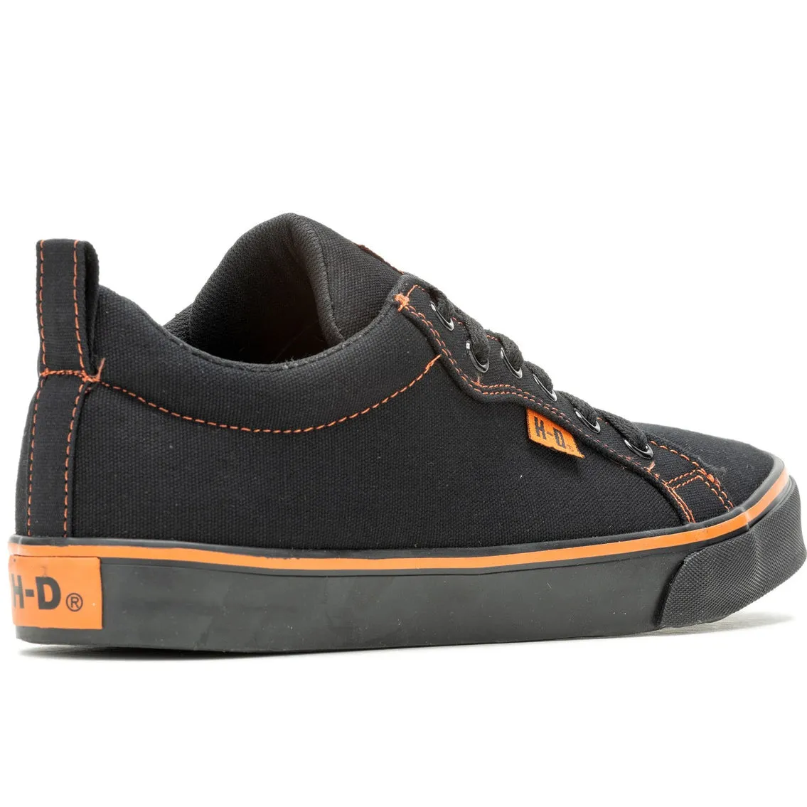 Harley-Davidson Men's Torland Vintage Style Sneaker, Black/Orange D93897