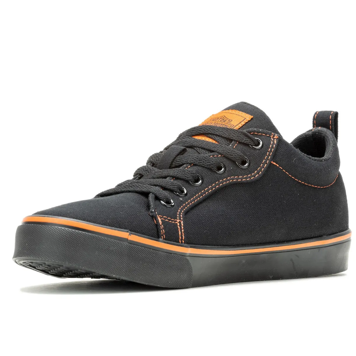 Harley-Davidson Men's Torland Vintage Style Sneaker, Black/Orange D93897