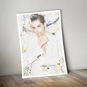 Miley Cyrus Poster, Allen Print, Basketball Player Art, Custom Sport Canvas, Custom Poster, Home Decor, Wall Hangings