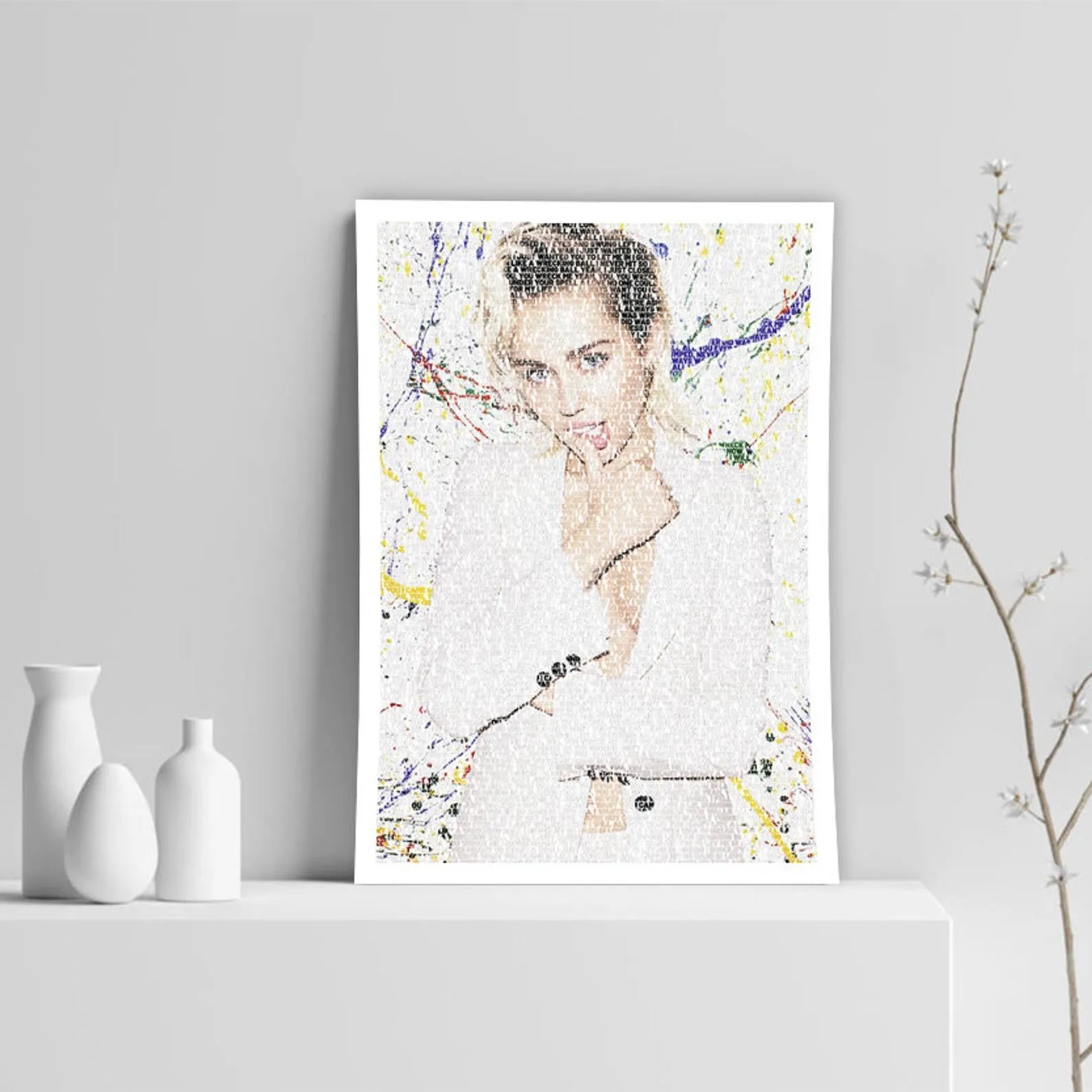 Miley Cyrus Poster, Allen Print, Basketball Player Art, Custom Sport Canvas, Custom Poster, Home Decor, Wall Hangings