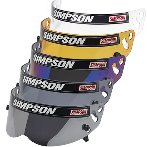 Simpson Helmet Shield - Diamondback/Speedway RX/X-Bandit Helmet - Snell SA2010/15 - Smoke