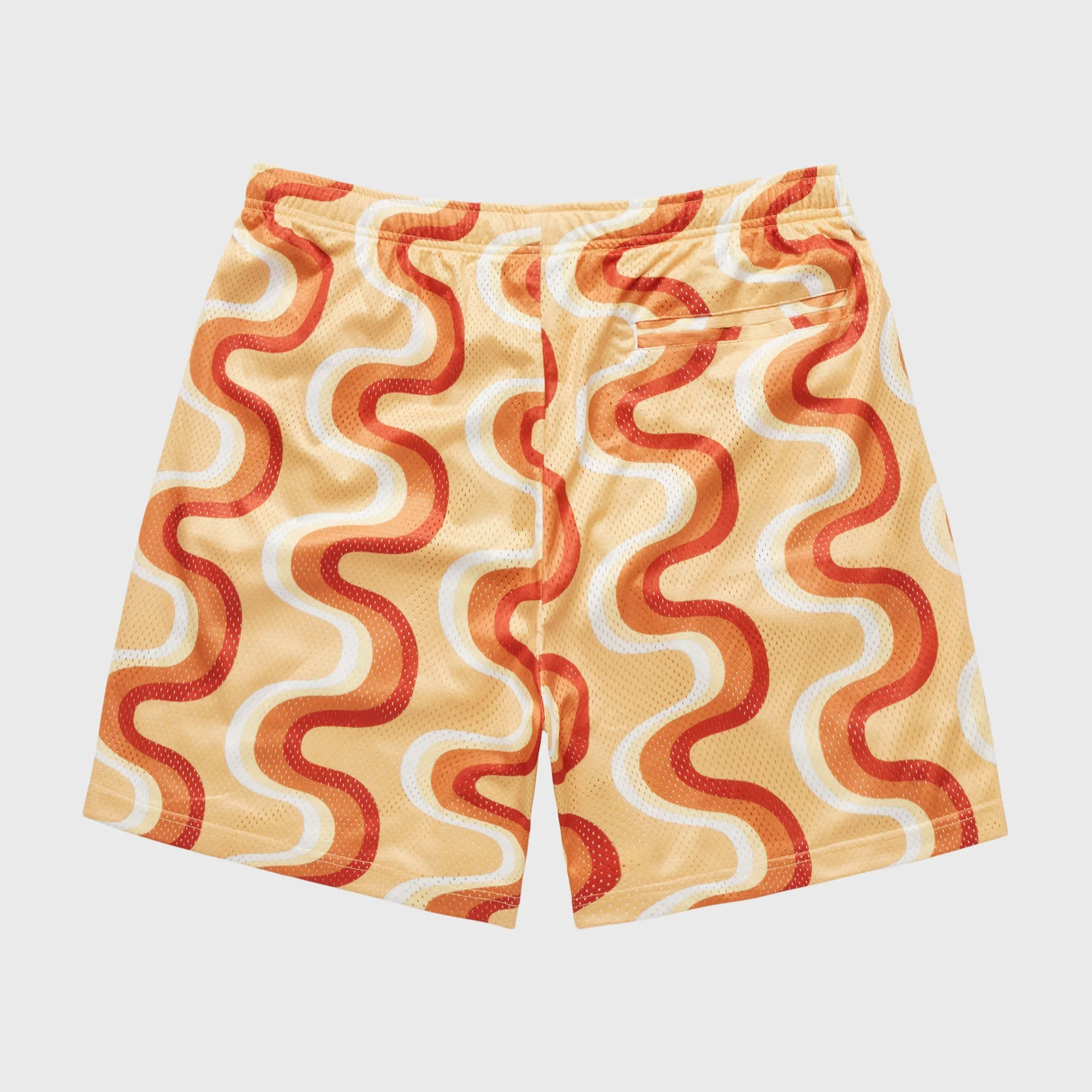 Wave Mesh Shorts Orange