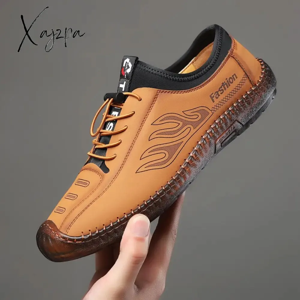 Xajzpa - Summer Men's Casual Sandals Fashion Hollow Out Breathable Shoes Men's Flat Business Soft Bottom Sneakers Sandalias Hombre